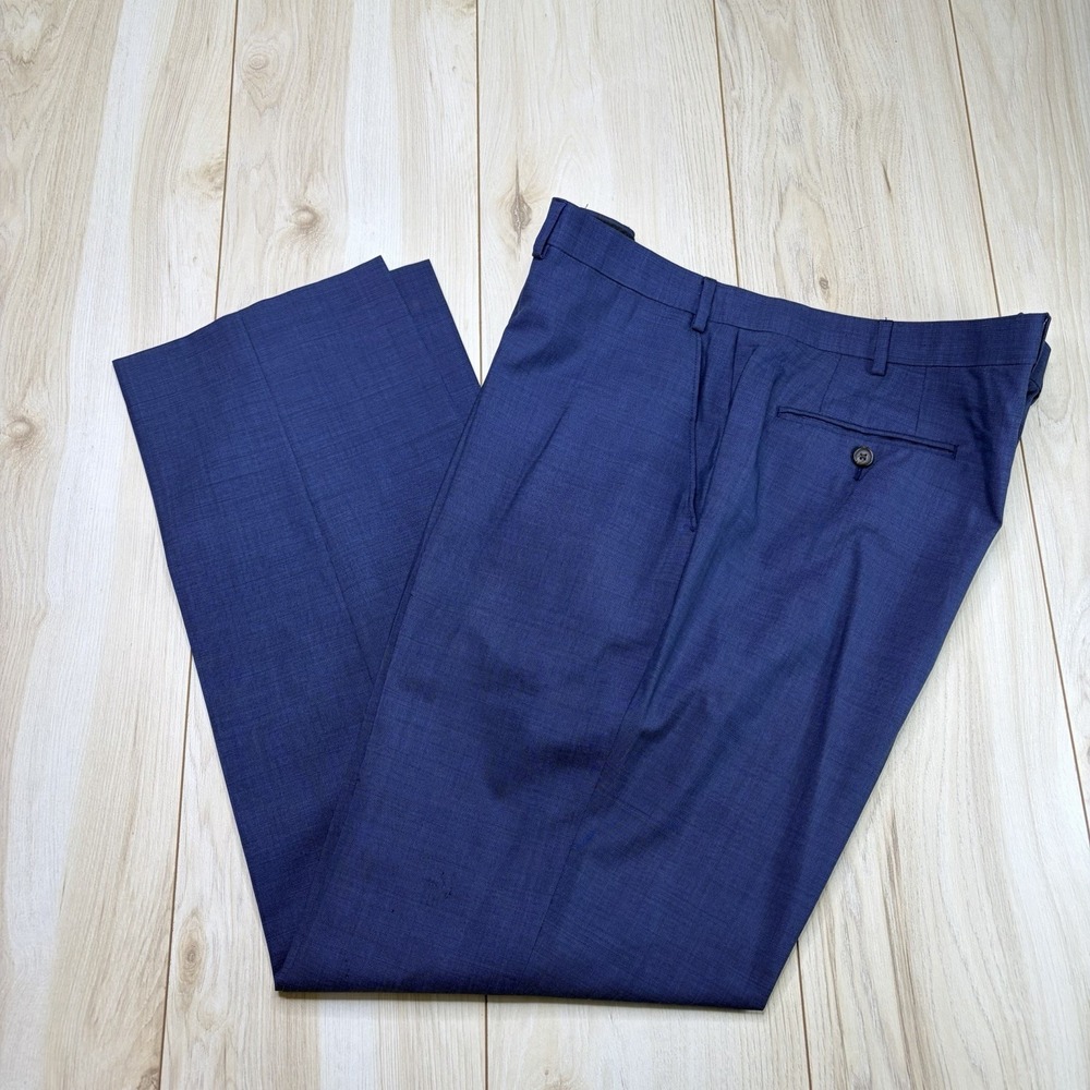 Lauren Ralph Lauren Mens Nailhead 100% Wool 2 Piece Suit Blue 46R W:40x32 - Picture 12 of 16